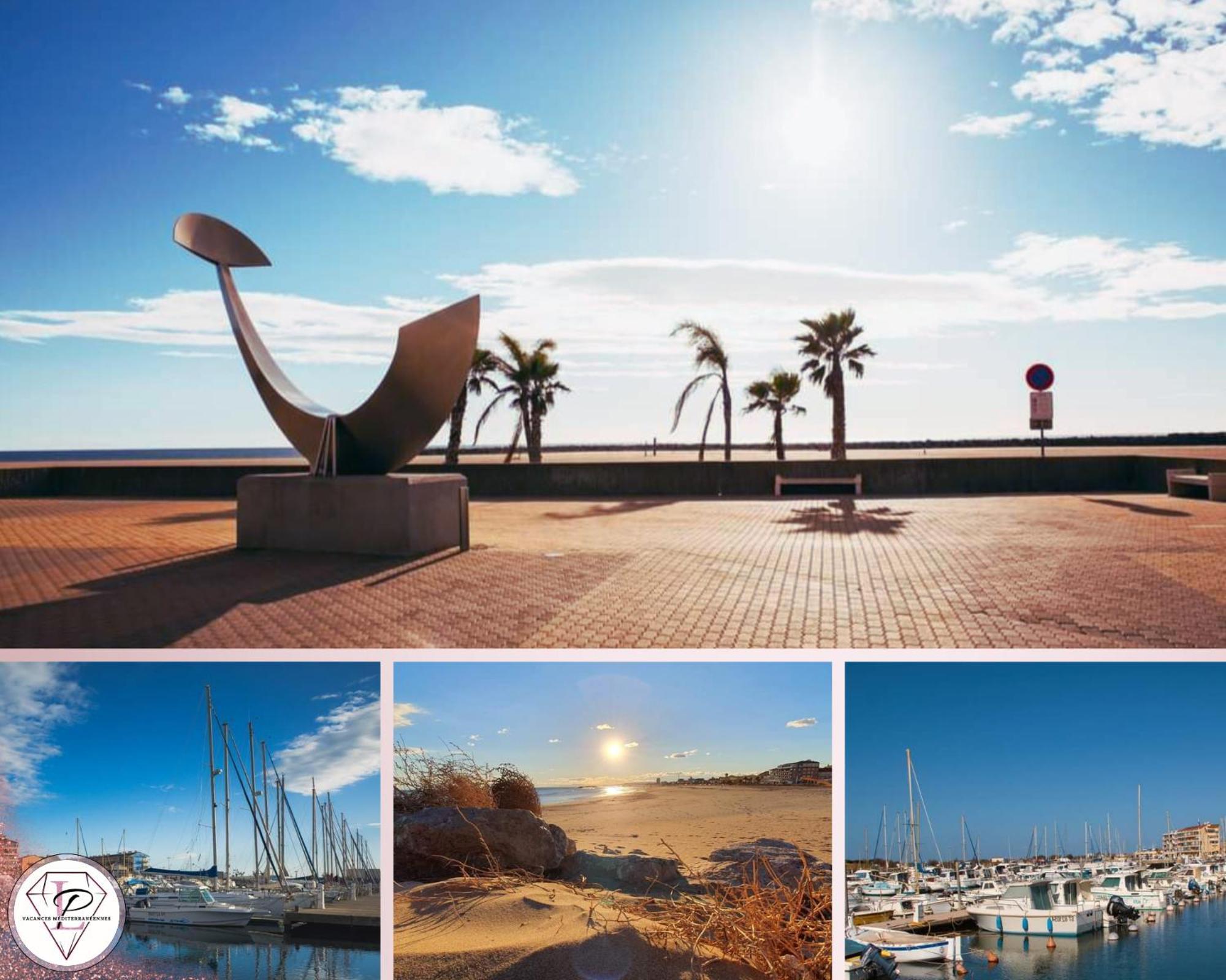 Les Mouettes, Bel Appartement A 50M Des Plages De Valras-Plage Esterno foto